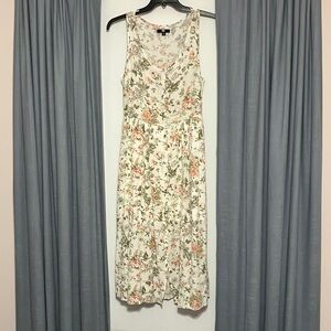 Frye Floral Print Midi Dress - Cream and Pink